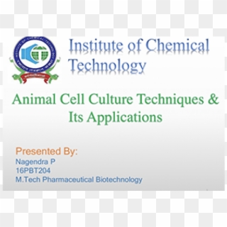 Institute Of Chemical Technology, HD Png Download