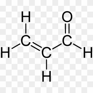 File - Acrolein-2d - Chemical Structure Of Acrolein, HD Png Download