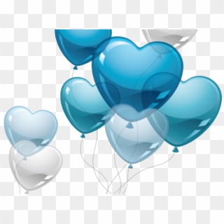 Love Clipart Blue - Heart Balloons Transparent Png, Png Download