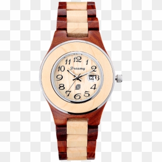 Women's Wooden Watch Maple & Rosewood $82usd Designed - Analog Watch, HD Png Download