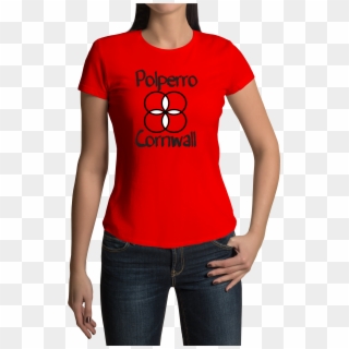 Polperro Conrwall Red Ladies T Shirt - Captain Marvel Air Force Shirt, HD Png Download