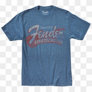 Fender Since 1954 Stratocaster T Shirt Blue X Large - Active Shirt, HD Png Download
