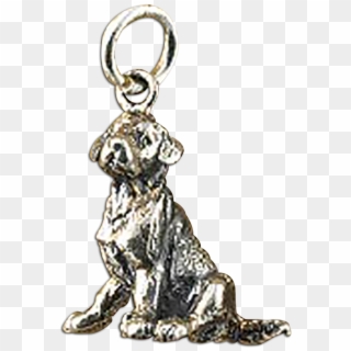 Sterling Silver Golden Retriever Charms - Keychain, HD Png Download