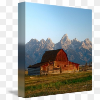 Outdoor Drawing Mountains Teton - Barn, HD Png Download