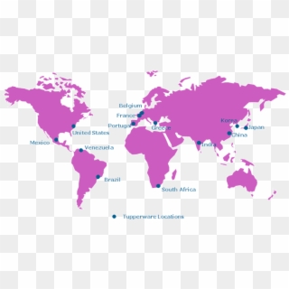 Plant-locations3 - Flat Map Of The World Continents, HD Png Download