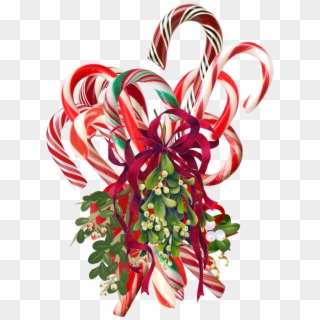 #candy Canes #mistletoe # Christmas - Candy Cane, HD Png Download