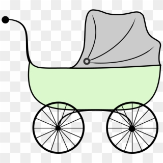 Baby Shower Printables Vintage Stroller Clipart - Baby Carriage Clipart, HD Png Download