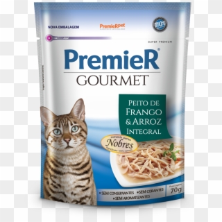 Premier Gourmet Gatos Sabor Peito De Frango E Arroz - Premier, HD Png Download
