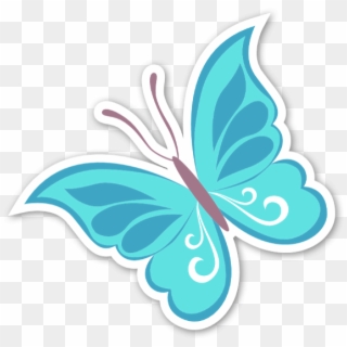 Borboleta Azul Sticker - Mariposas Png, Transparent Png