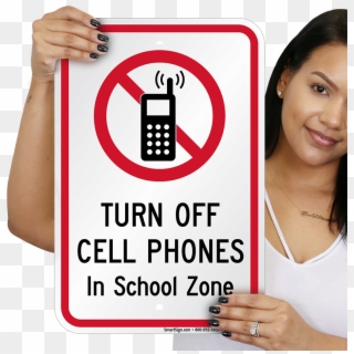 No Cell Phone In School Sign - Please No Cell Phone Sign, HD Png Download