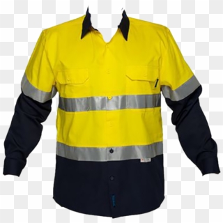 Image For Yellow Button-up Safety Jacket From Aurora - Long-sleeved T-shirt, HD Png Download