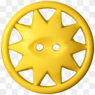 Button With Ten-pointed Star Inscribed In A Circle, - Inscribed Figure, HD Png Download