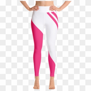 Pwm Olympic Gym Leggings Pink & White Stripe - Leggings, HD Png Download