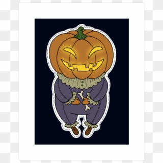 Pumpkinhead Boy Art Print - Cartoon, HD Png Download