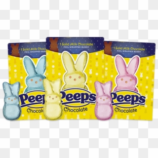 Peeps Solid Milk Chocolate Bunny - Peeps Solid Chocolate Bunnies, HD Png Download