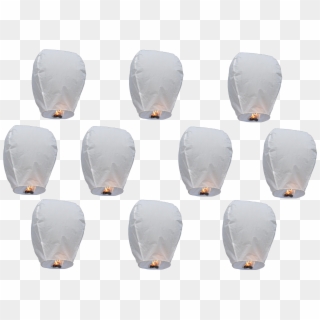 10 Pack White Premium Sky Lanterns Color Boxed - White Sky Lanterns, HD Png Download