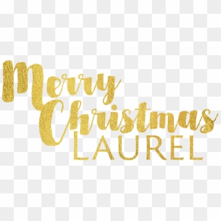 Laurel December At Pm - Merry Christmas Gold Png, Transparent Png