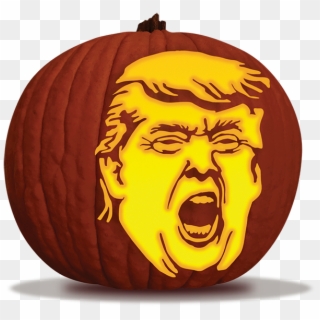 Smalltrump-pumpkin - Easy Donald Trump Pumpkin, HD Png Download