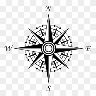 Compass Transparent - Compass Rose Vector Free, HD Png Download