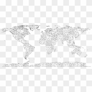 Abstract World Map Transparent Images Png - World Map Wire Frame, Png Download