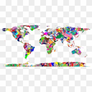 This Free Icons Png Design Of Modern Art World Map, Transparent Png