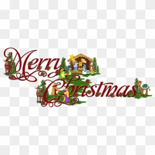 Merry Christmas Png - Merry Christmas Word Design, Transparent Png