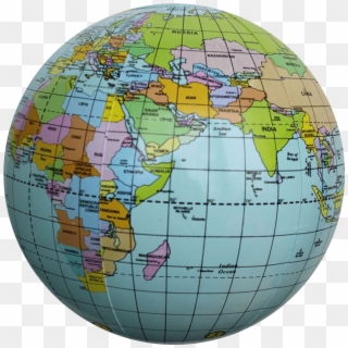 Geography Png Globe - World Map Round Globe, Transparent Png
