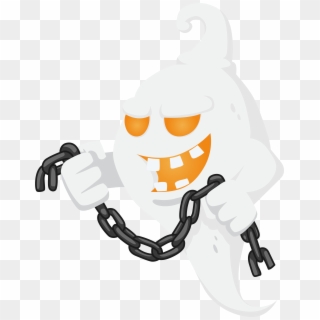 Ghost With Chain Png Clipart Image - Ghost With Chain, Transparent Png