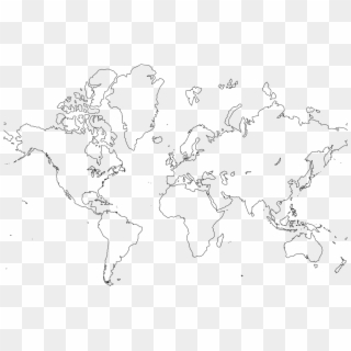 Printable Simple World Map, HD Png Download