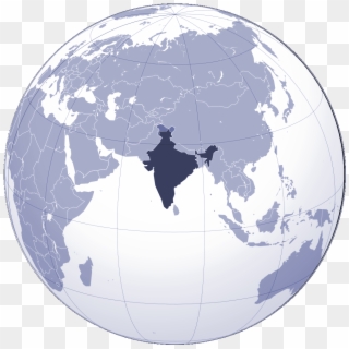 Where Is India Located - India In Global Map, HD Png Download