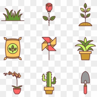 Linear Gardening Elements - Icon, HD Png Download
