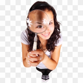Download Girl With Magnifying Glass Png Image - Girl With Magnifying Glass Png, Transparent Png