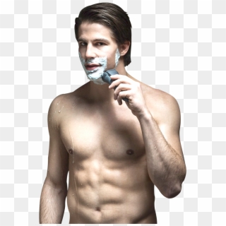 Man Using Beard Shaver Png Image - Rasur Clean Shave, Transparent Png