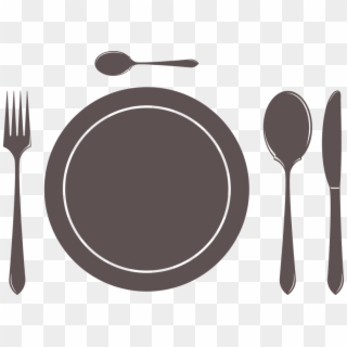 Fork Knife Png Plate Icon Dark 2x Clipart - Circle, Transparent Png