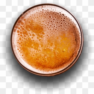 Cold Beer In A Glass - Beer From Top Png, Transparent Png