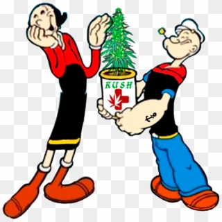 Popeye Olive Weed - Popeye And Olive Oyl, HD Png Download