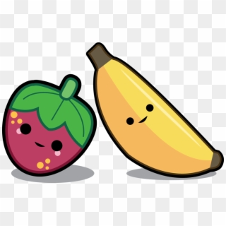 Cute Banana Png - Cute Strawberry And Banana, Transparent Png
