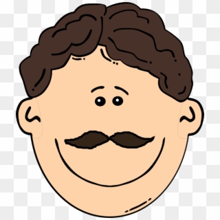 Smiling Brown Hair Man With Mustache Svg Clip Arts, HD Png Download