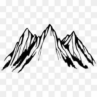 Clip Art Black And White Mountain, HD Png Download