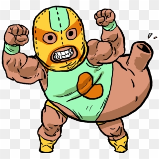 A Luchador Stomach For The Menudo Episode - Cartoon, HD Png Download