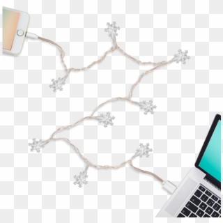 Dci Led Snowflake Charging Cable For Iphone 5, 5s, - Dci Merry Lights Iphone Charger Cable, HD Png Download