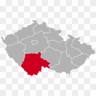 South Bohemian Region On The Map - Central Bohemian Region, HD Png Download