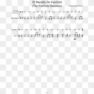 El Martillo De Fairfield - Sheet Music, HD Png Download
