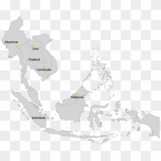 Map Orakarn Jun - 10 Countries Of Southeast Asia, HD Png Download