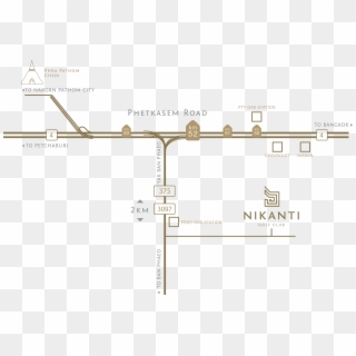 Route To Nikanti - Nikanti Golf Club แผนที่, HD Png Download