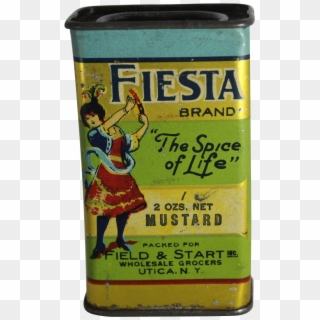 Vintage Fiesta The Spice Of Life Mustard Spice Tin - Cream Soda, HD Png Download