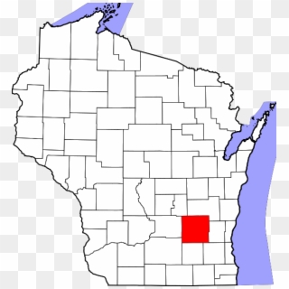 Map Of Wisconsin Highlighting Dodge County - Dane County Wisconsin, HD Png Download