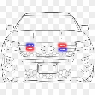 Car Outline-grill Lights - Compact Sport Utility Vehicle, HD Png Download