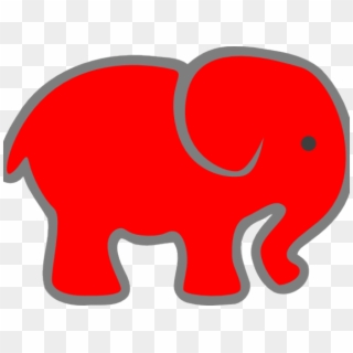 Elephant Clipart Red - Baby Elephant Clipart Red, HD Png Download