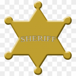 Star Sheriff Sheriffstern Wild West Symbol Police - Sheriff Badge Svg, HD Png Download